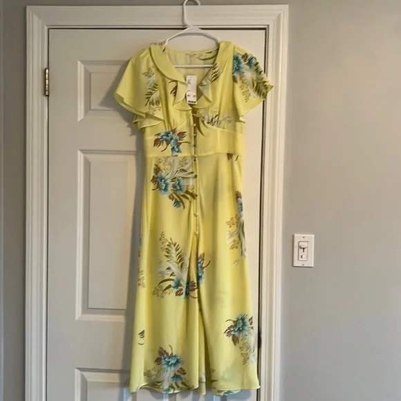 green wrap dress long sleeve Pink & Green